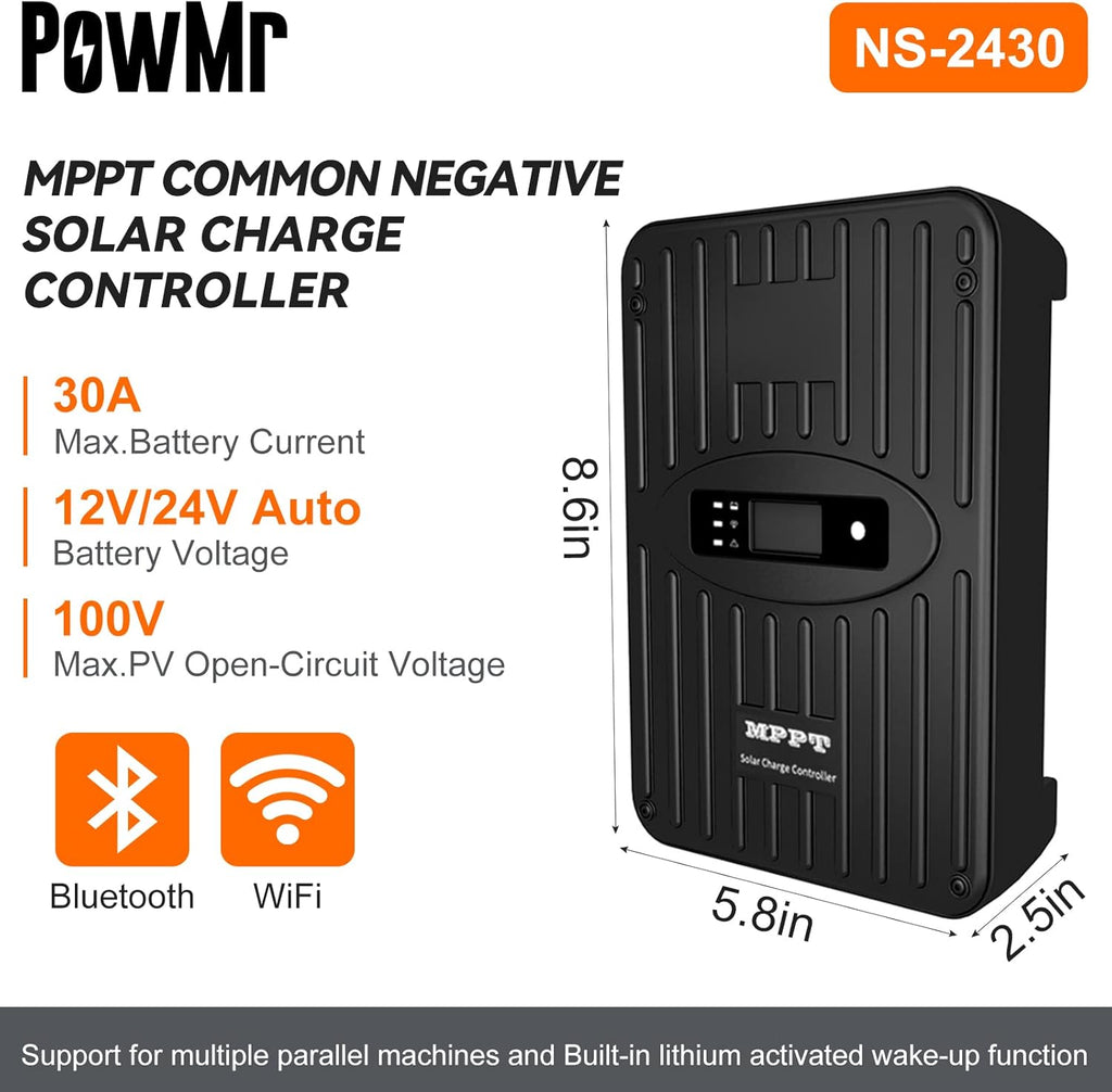 60A MPPT Solar Charge Controller 12V 24V Auto 100V Input LCD Display J3391