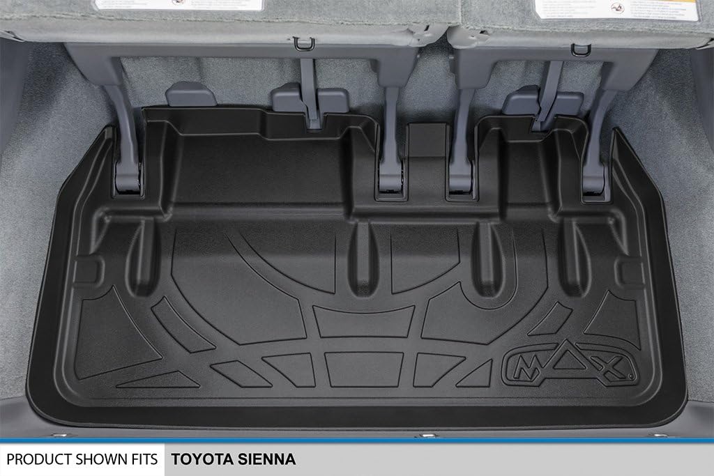 Black Custom Floor Mats 3 Rows and Cargo Liner Set N926
