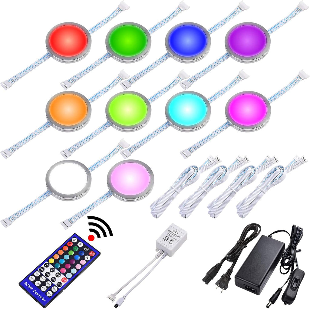 RGBW Under Cabinet LED Lighting Kit, 8 Lights N328