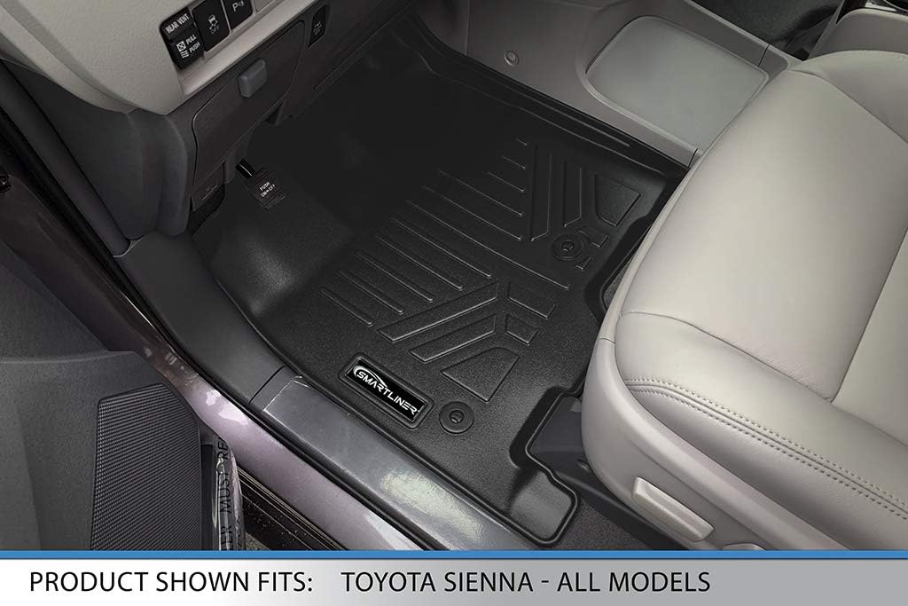 Black Custom Floor Mats 3 Rows and Cargo Liner Set N926
