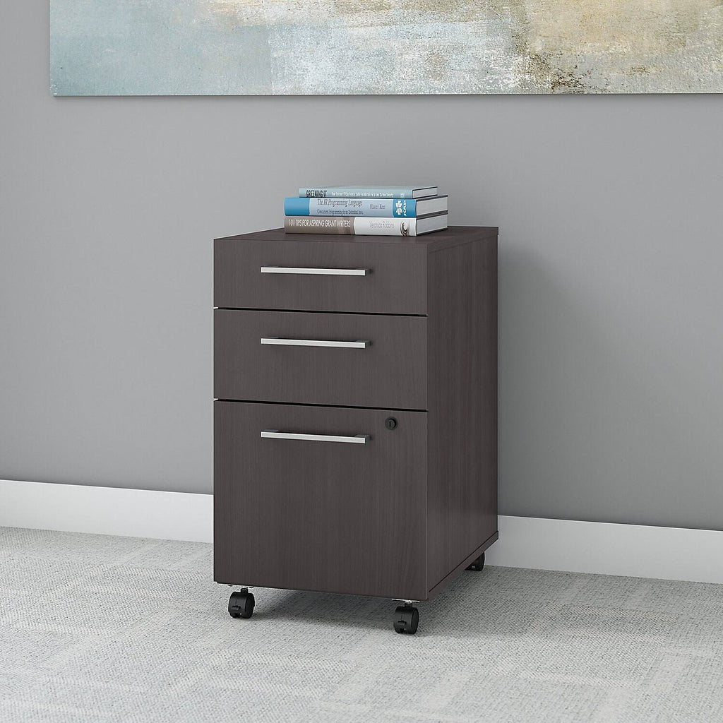 3 Drawer Mobile File Cabinet Platinum Gray Z934133