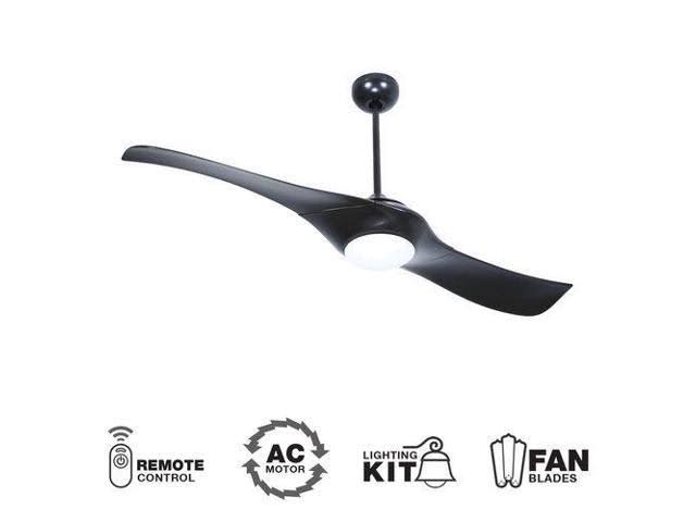 Flat Black Ceiling Fan With Blades Included D689709