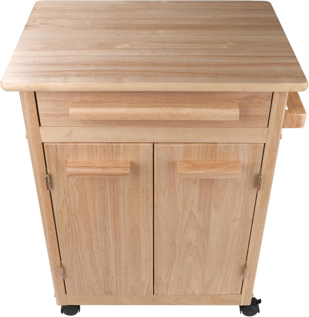 Natural Single Drawer Kitchen Cabinet Storage Cart O932180