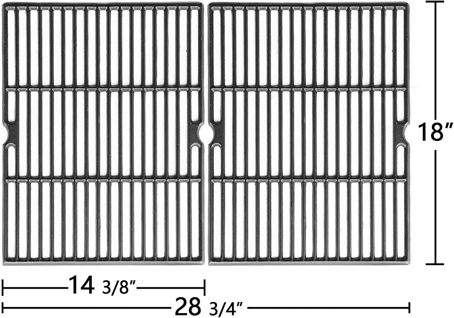 18 Inch Cast Iron Grill Grates, Set of 2 N407125