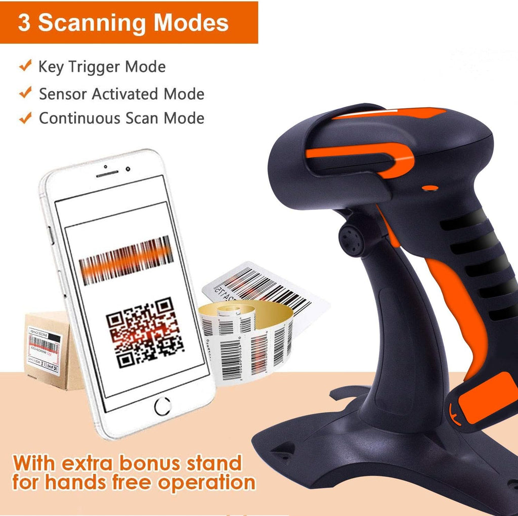 2D Bluetooth Barcode Scanner with Stand, Pack of 2 G561451