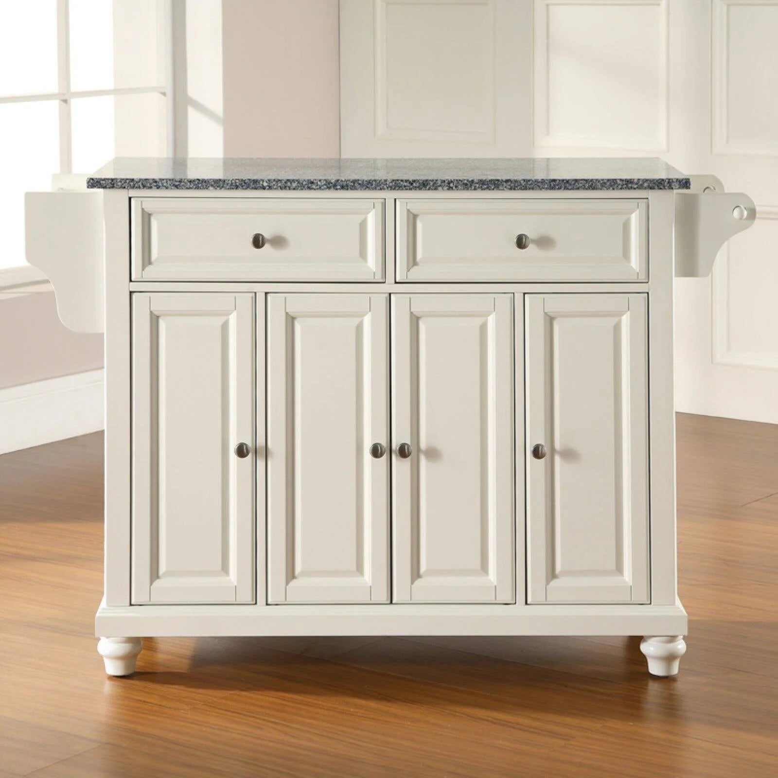 White/Gray Wood Kitchen Island X7808