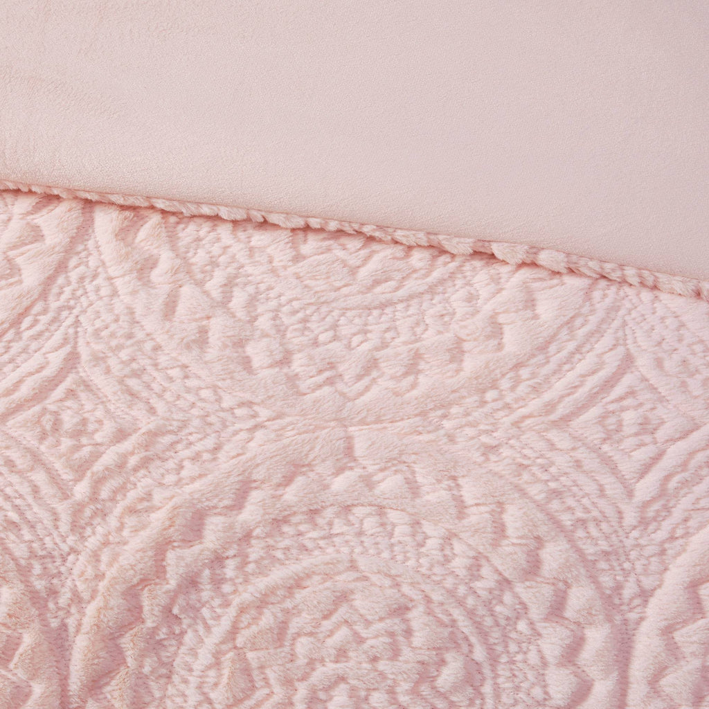 Blush King/Cal King Ultra Plush Comforter Mini Set L97502