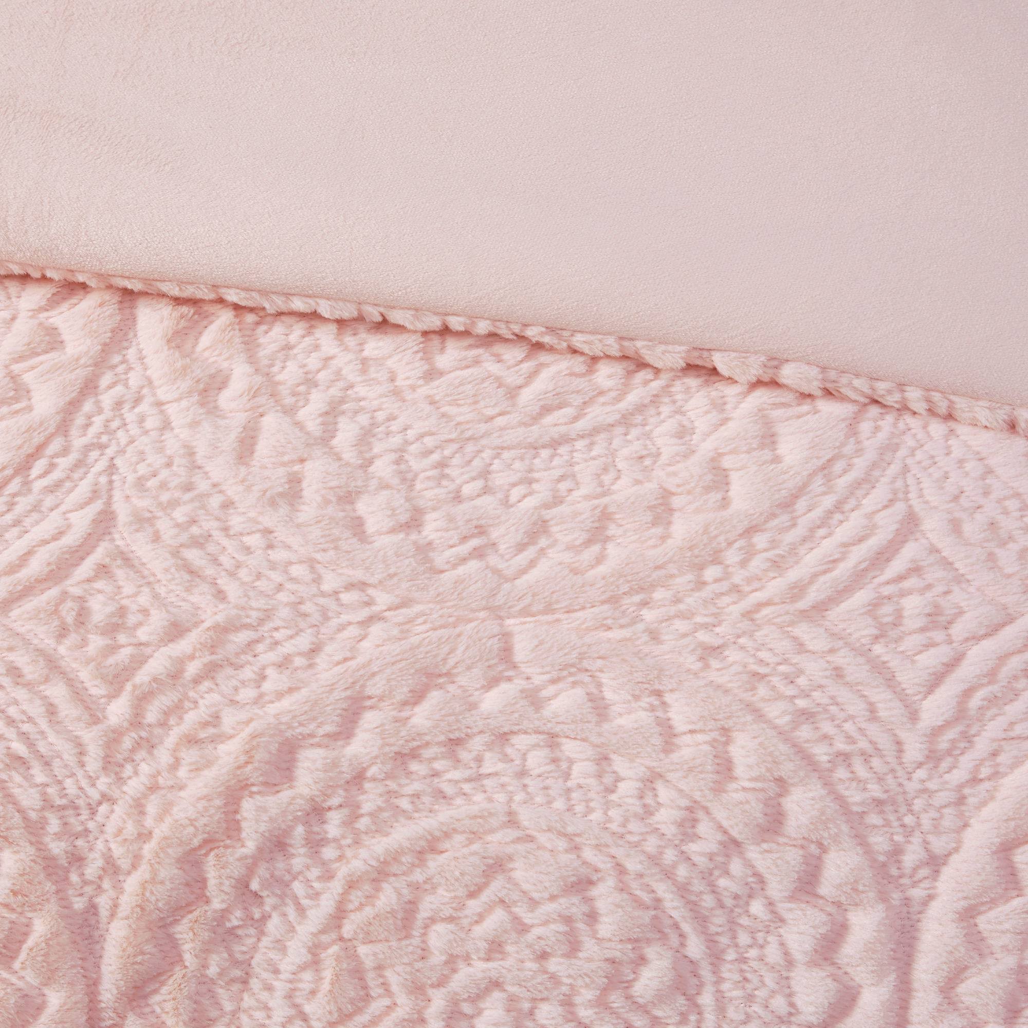 Blush King/Cal King Ultra Plush Comforter Mini Set L97502