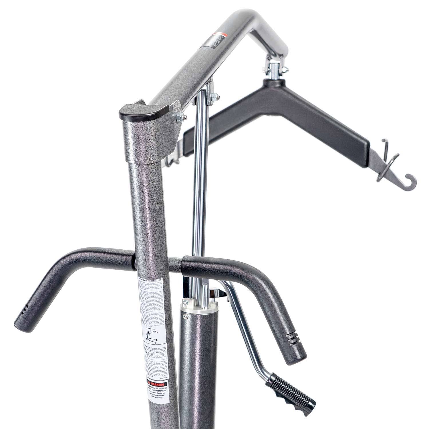 Hydraulic Patient Lift with Six Point Cradle, 5x22 Casters, Silver Vein O72245