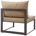 Brown Mocha Armless Outdoor Patio Chair H897669