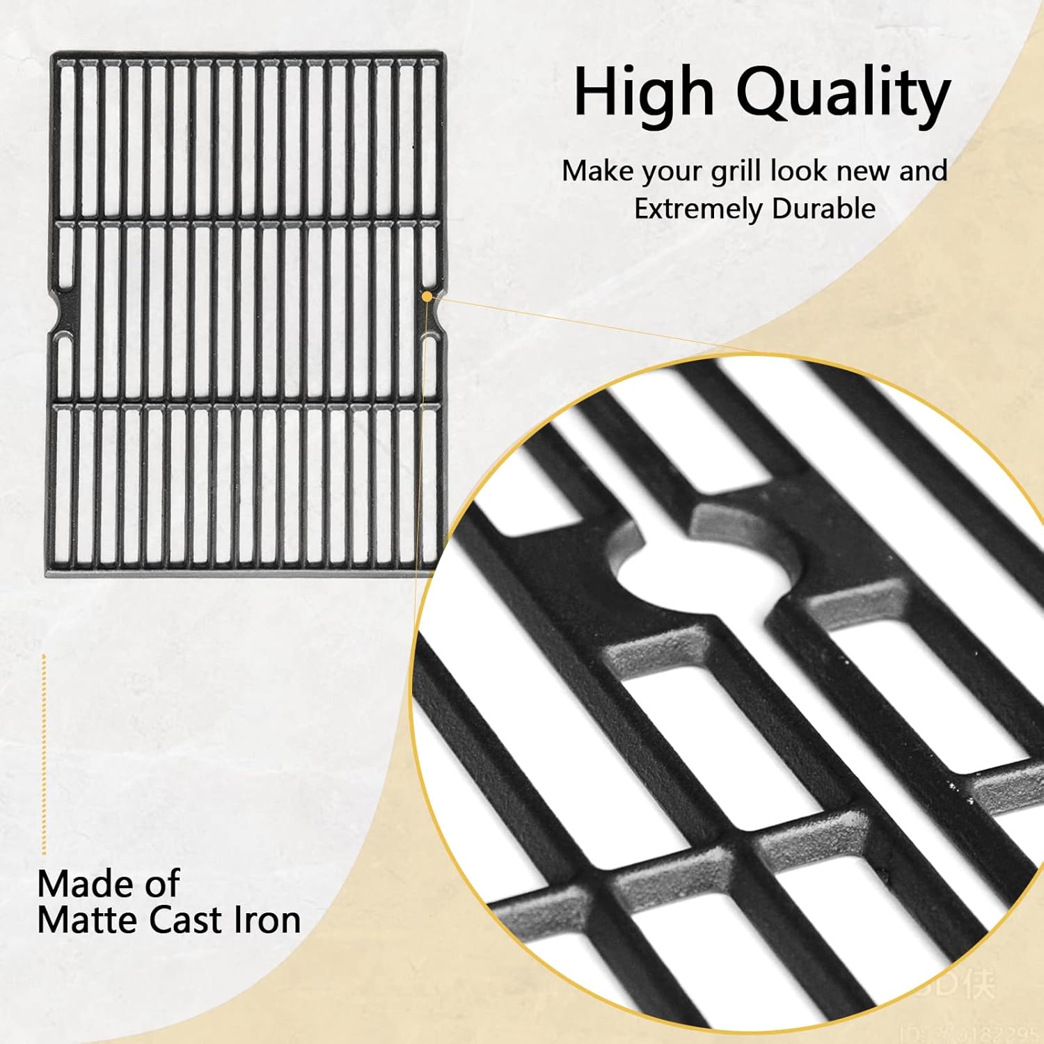 18 Inch Cast Iron Grill Grates, Set of 2 N407125