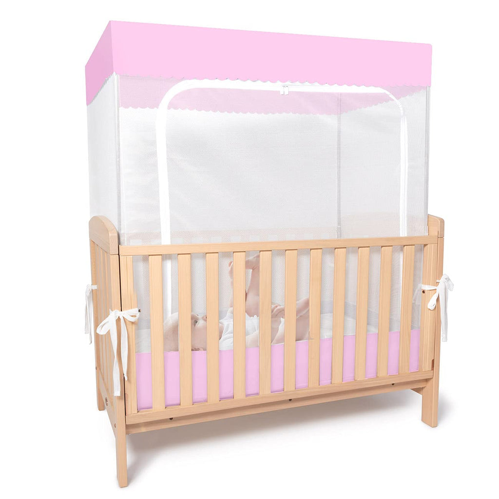 Pink See Through Mesh Crib Tent G992