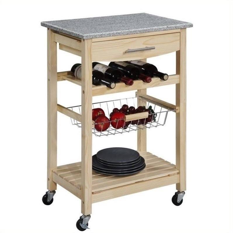 Granite Top Kitchen Cart E685392
