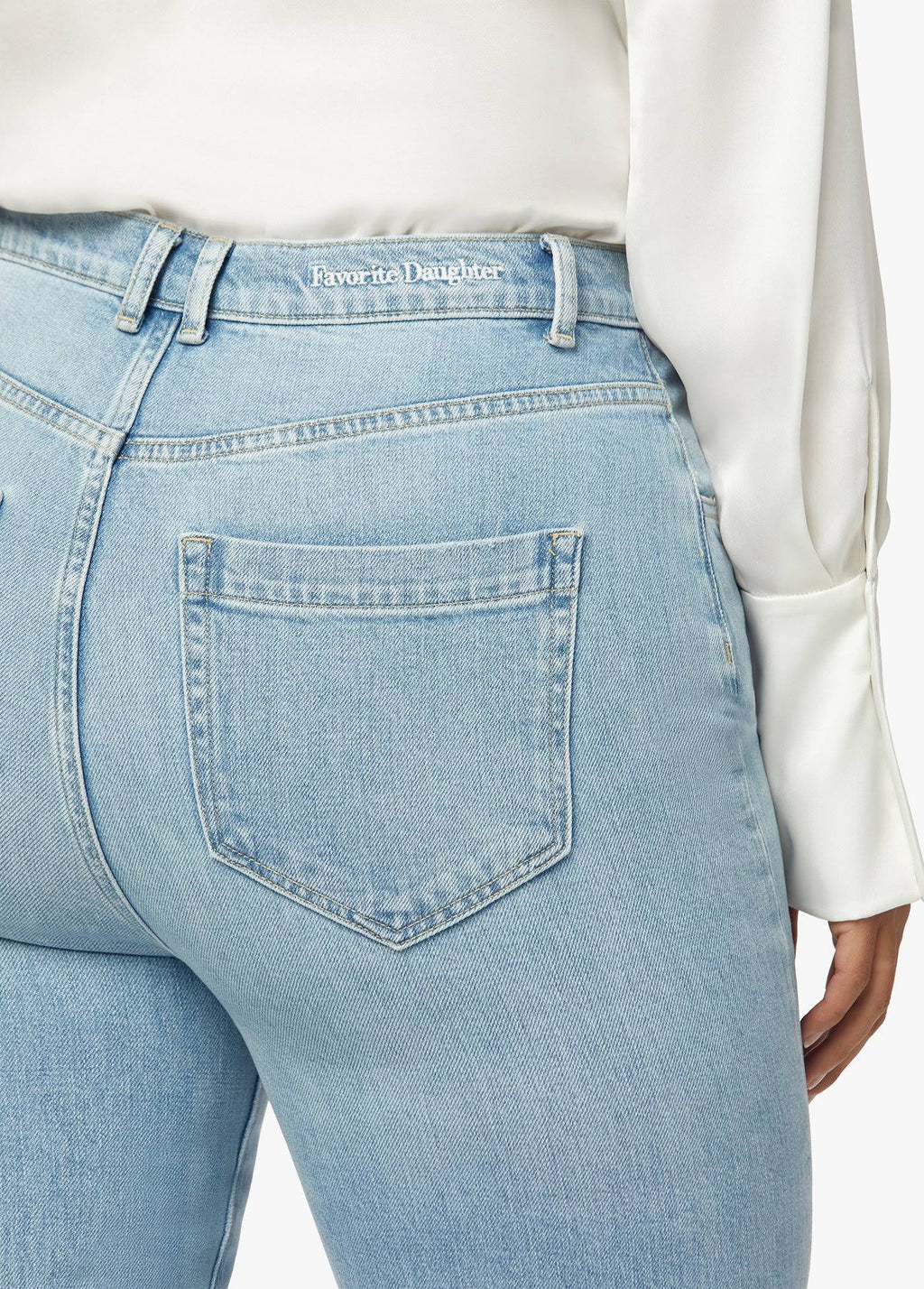 Blue Super High Rise Straight Jeans Y677