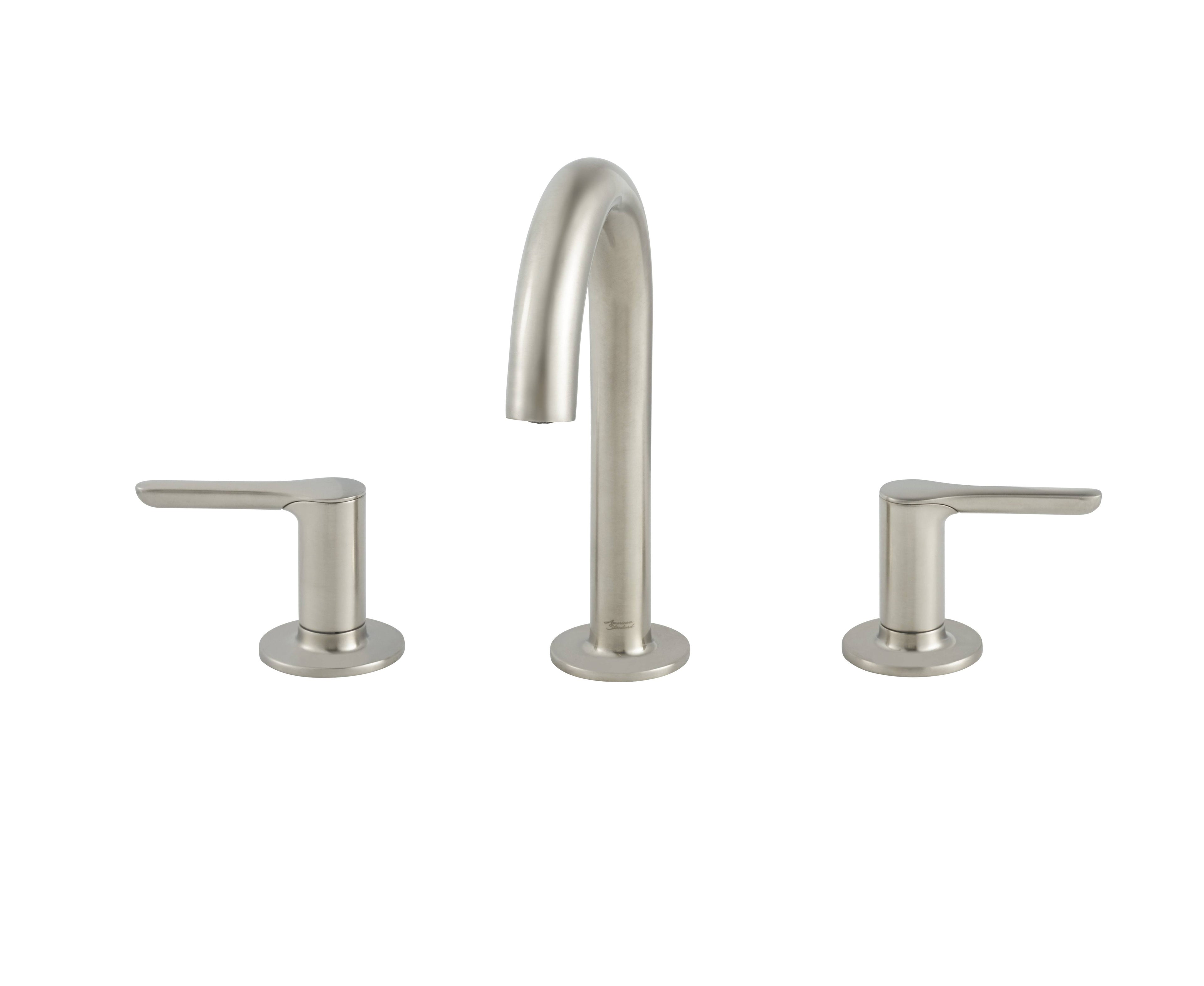 Brushed Nickel Widespread Bathroom Faucet with Knob Handles I665597