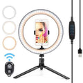 10 inch Ring Light with Tripod Stand and Phone Holder C638