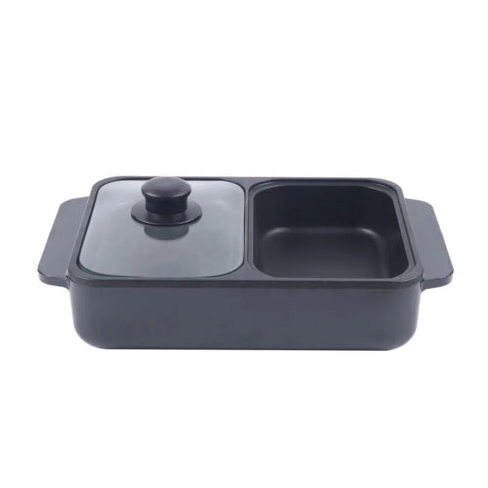 2 in 1 Non-Stick Electric Hot Pot BBQ Grill Pan 110V H393383