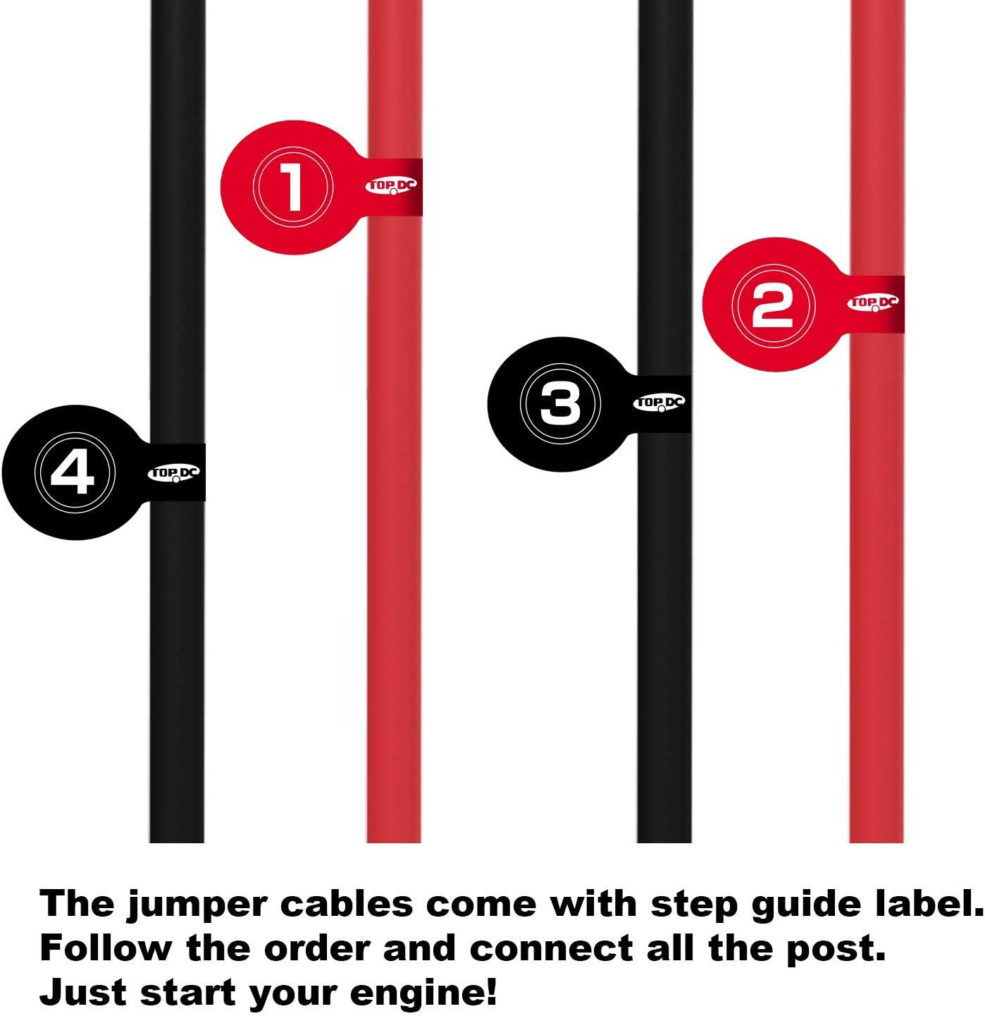 100% Copper Jumper Cables 4 Gauge 20 Feet Heavy Duty Booster Cables with Carry Bag and Safety Gloves G304114