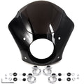 Black & Smoke Quarter Fairing Windshield Kit with Fork Mounting Hardware V3001