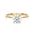 Classic Solitaire Engagement Ring in 14k Yellow Gold T272