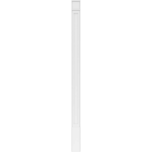 Flat Panel PVC Pilaster with Decorative Capital & Base (Pair) S2611