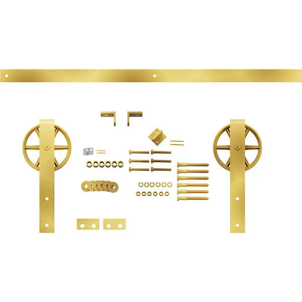 Barn Door Hardware Set with 8 ft Track for 1 3/8 inch Doors A16857