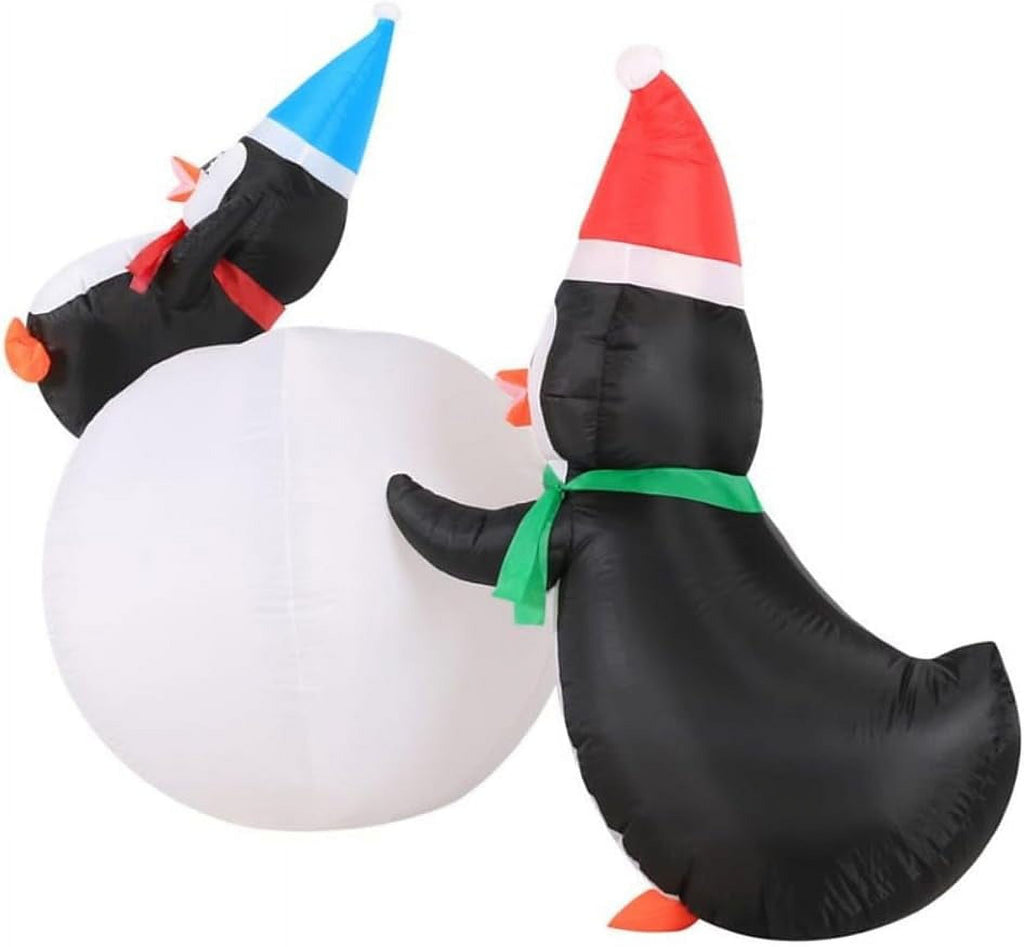 6 Foot Inflatable Penguins With Swirling Lights O610