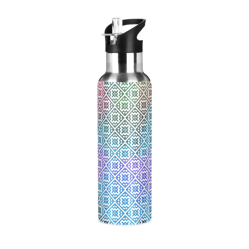 20 oz Insulated Stainless Steel Water Bottle with Straw Lid H810