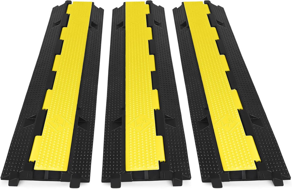 3 Pack Heavy Duty Rubber Cable Protector Ramp L2066