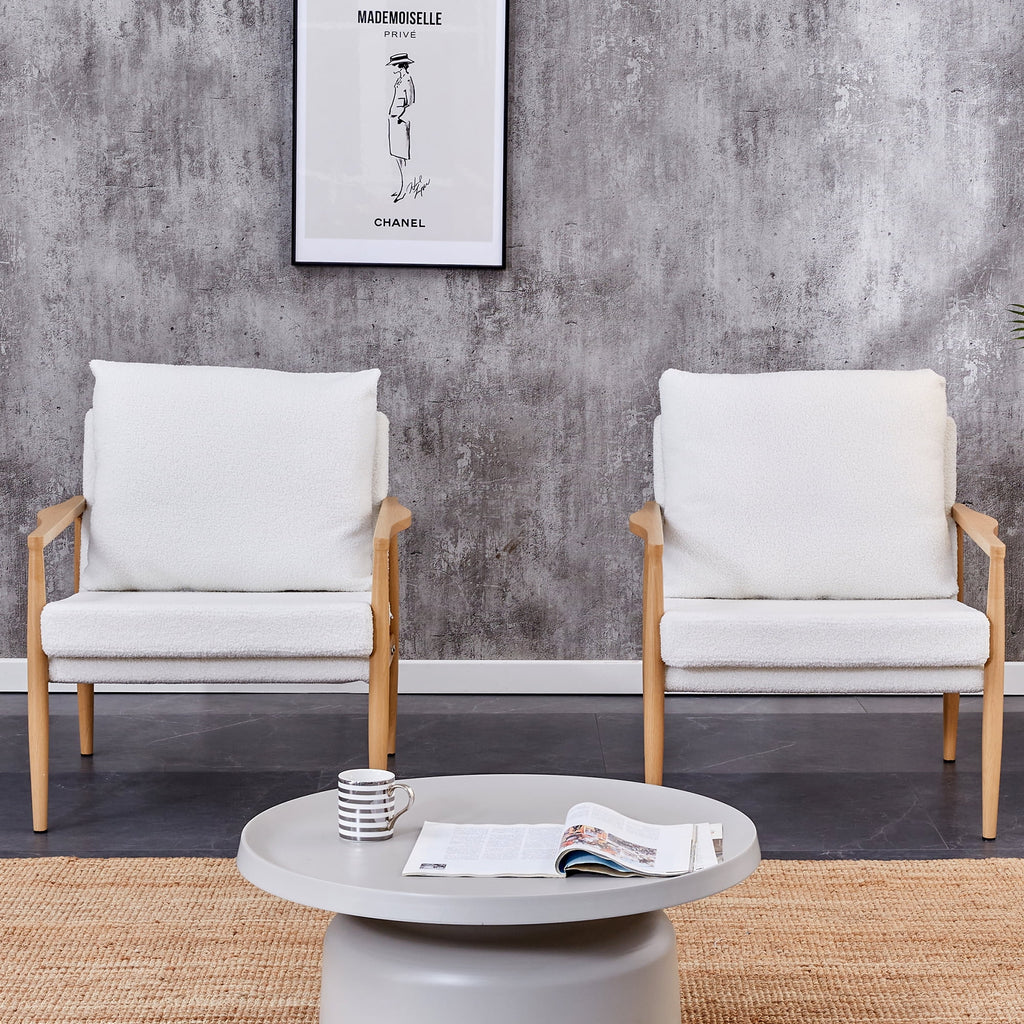 Modern Sofa Chair Set with Velvet Accent A84347