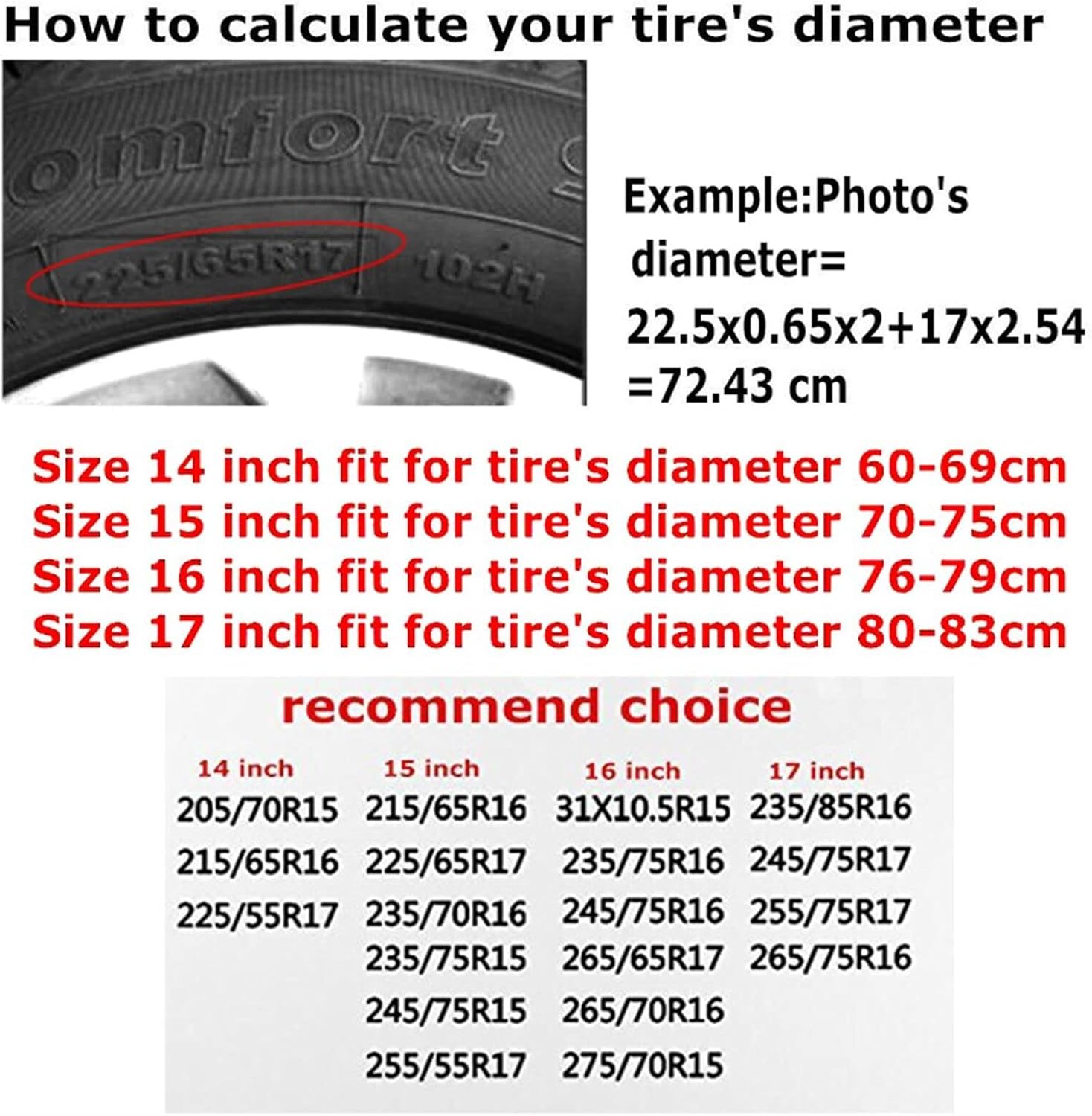15 Inch Pack of 2 Waterproof Universal Wheel Tire Protectors C51029