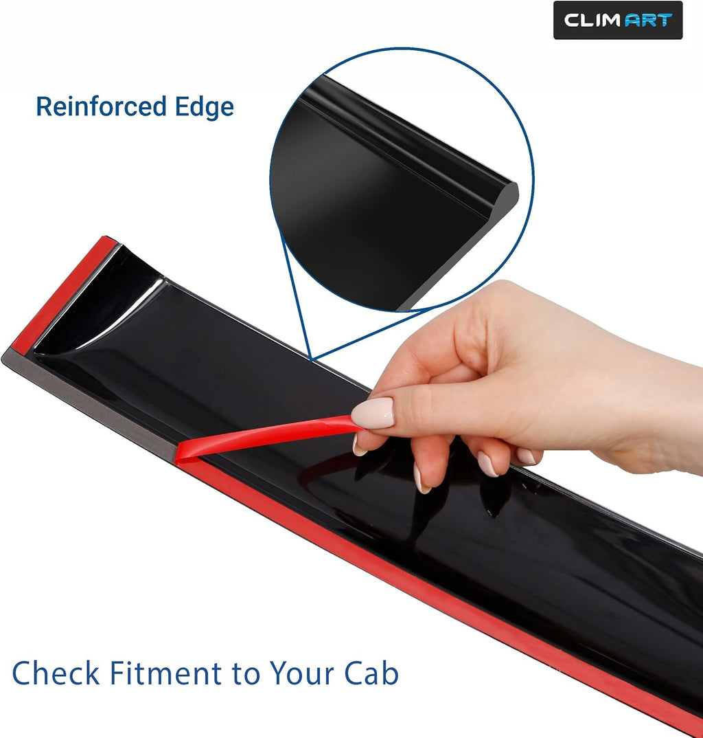 Dark Smoke Tape-on Window Deflectors 4pcs I713