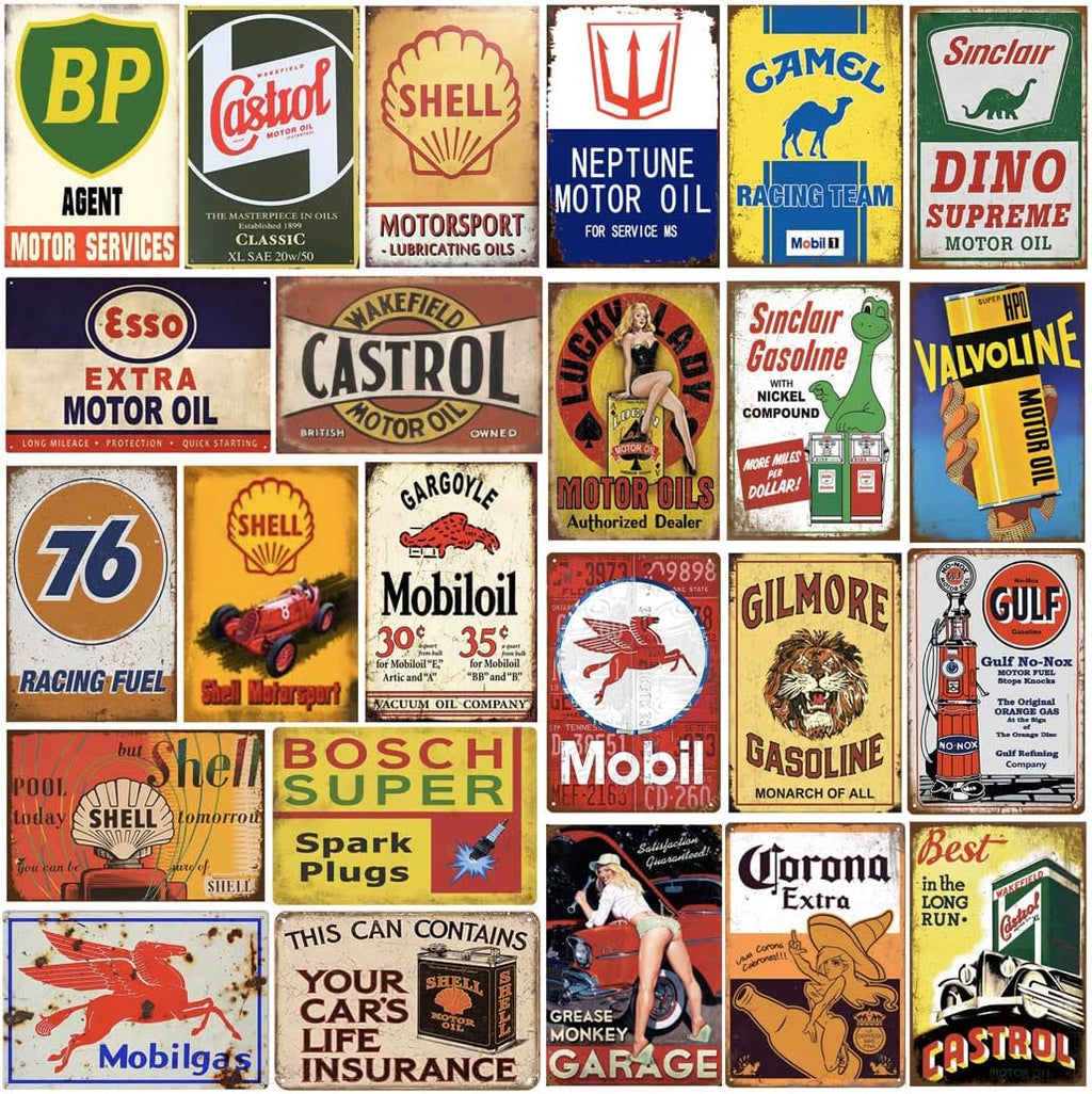 Retro Vintage Metal Tin Signs, 8x12 Inch D972