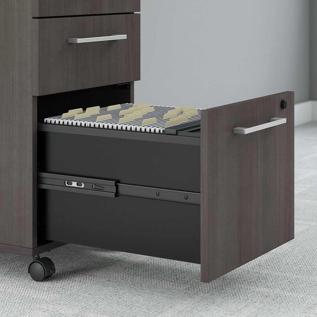 3 Drawer Mobile File Cabinet Platinum Gray Z934133