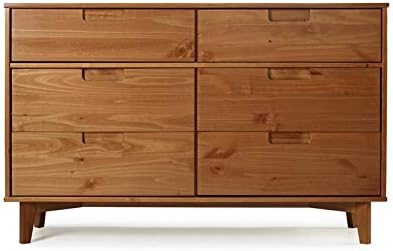 Caramel 6 Drawer Pine Wood Double Dresser C245574