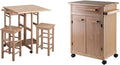 Natural Single Drawer Kitchen Cabinet Storage Cart O932180