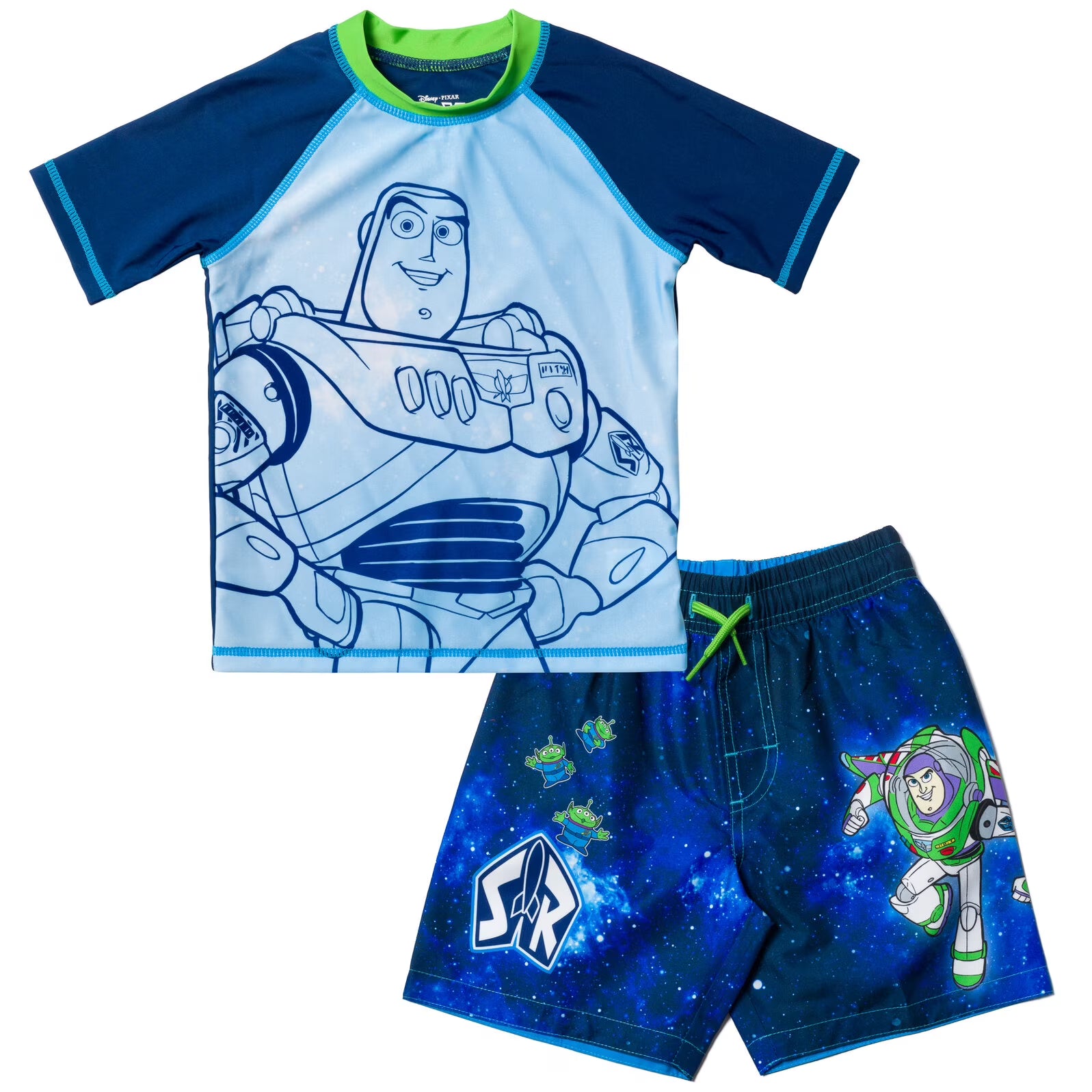 Toddler Boys Rash Guard and Swim Trunks Outfit Set X5094