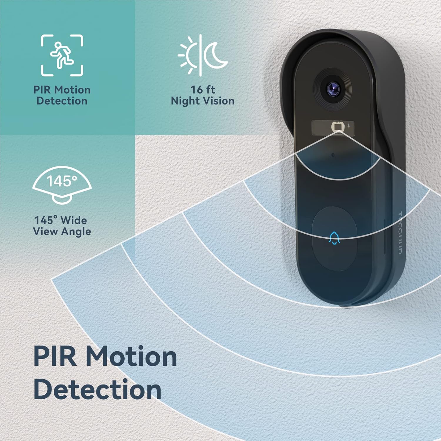 WiFi Battery Powered Video Doorbell Camera with Chime and 32G SD Card P1023