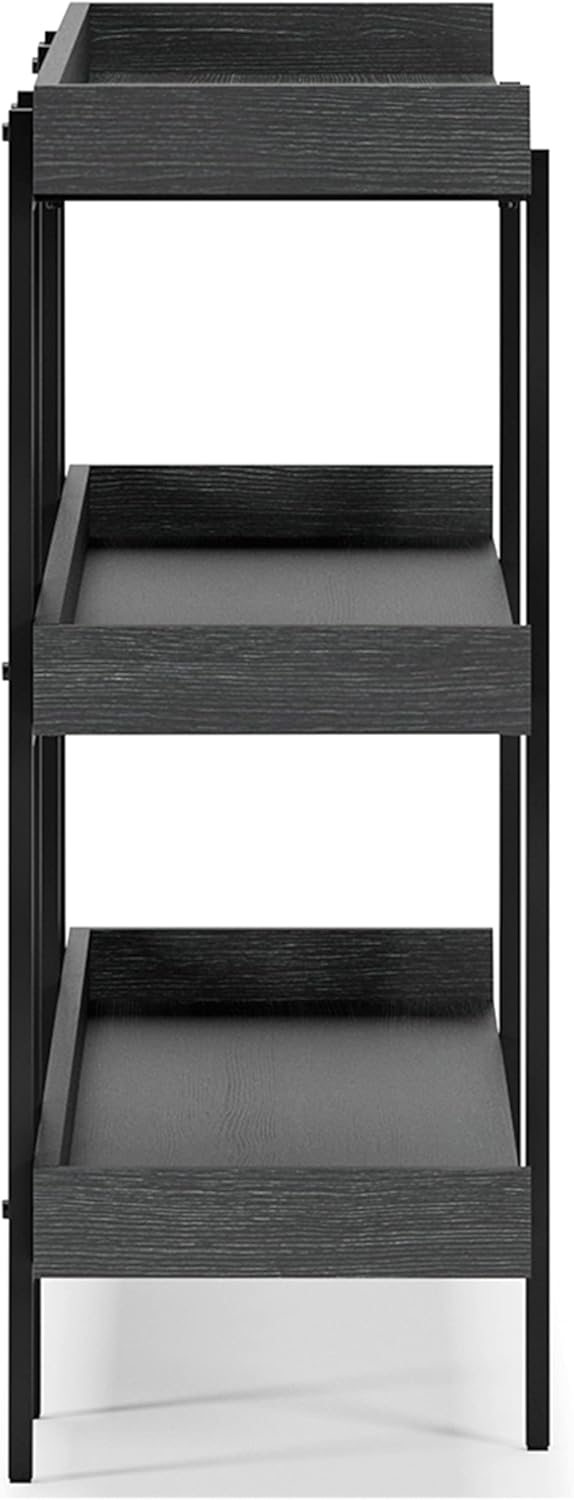 Black 3-Tier Bookcase S142