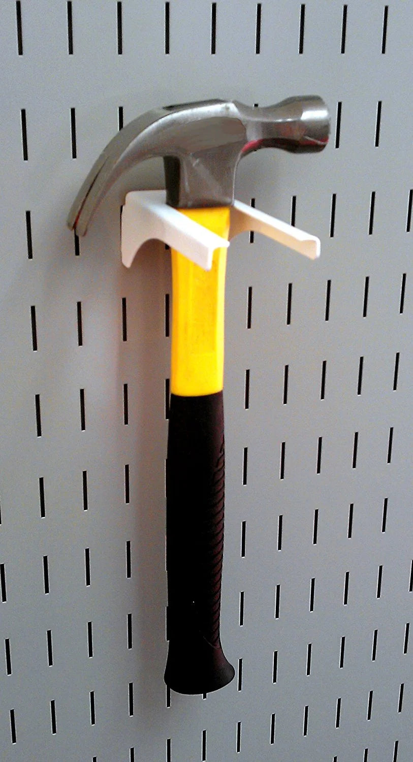 White Slotted Metal Pegboard Hook Kit P86510