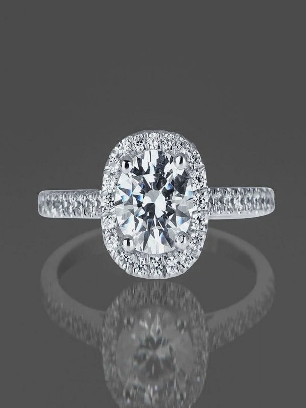 1 Carat Diamond Engagement Ring in 10k White Gold E612783