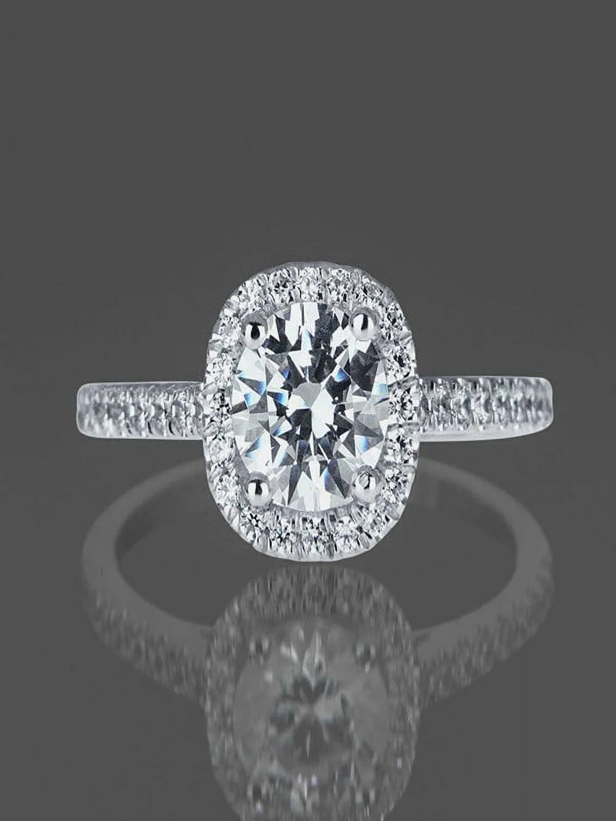 1 Carat Diamond Engagement Ring in 10k White Gold E612783