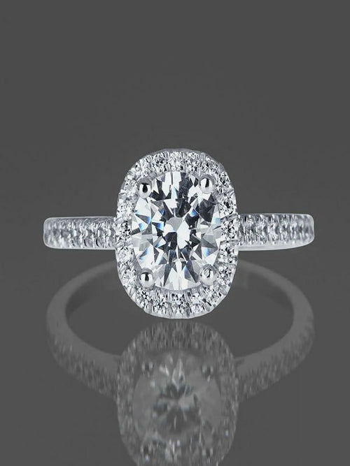 1 Carat Diamond Engagement Ring in 10k White Gold E612783
