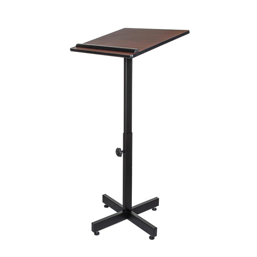 Mahogany Height Adjustable Portable Lectern Stand Pack of 2 U48581