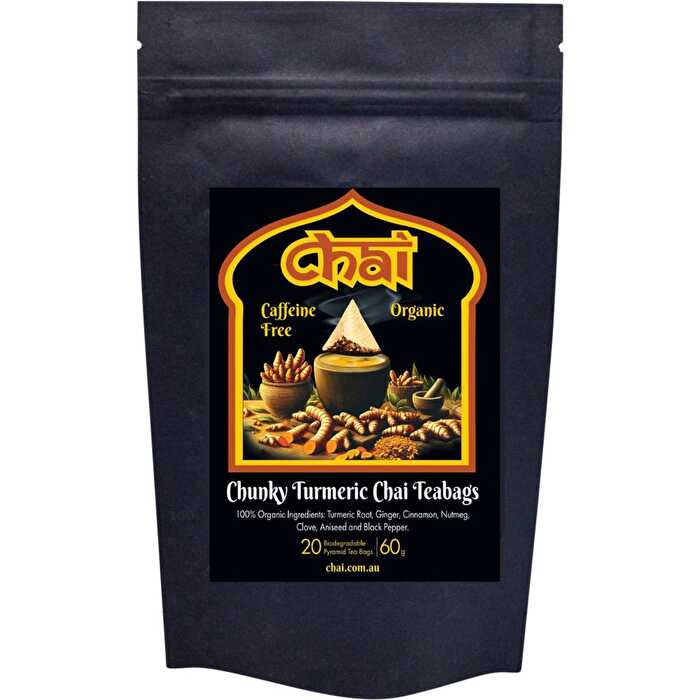 Organic Chunky Turmeric Chai Tea Bags 20pk Y41298