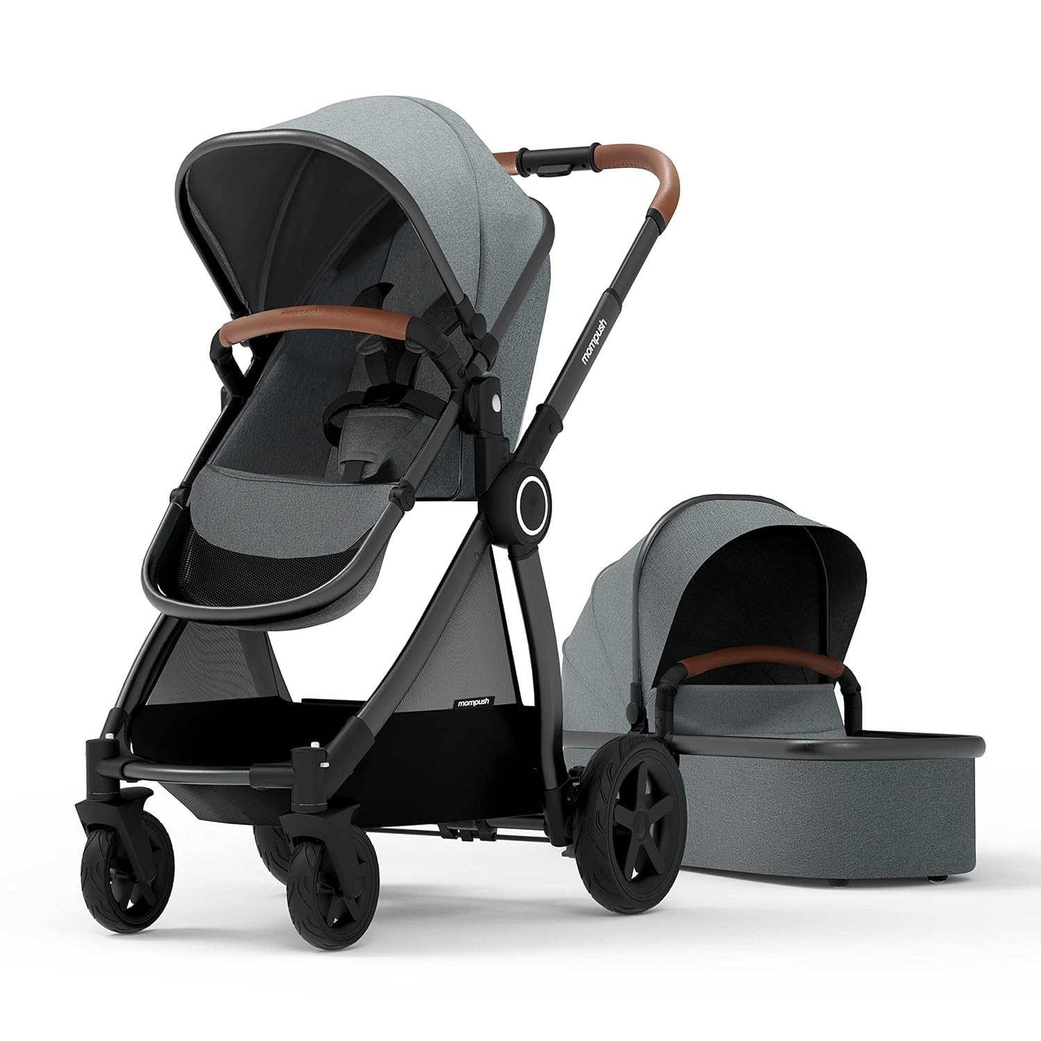 Full-Size Stroller with Bassinet, Reversible Seat, Compact Fold, UPF50+ Canopy Q36375