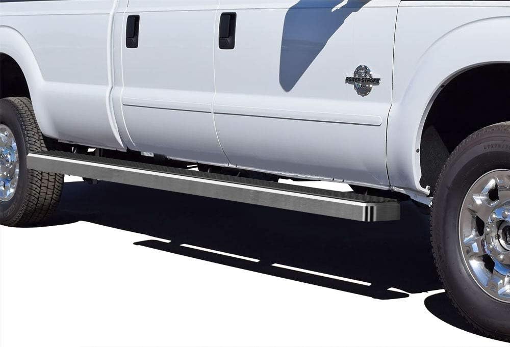 Black Powder Coated 6 inches Running Boards Side Steps Step Rails A6171