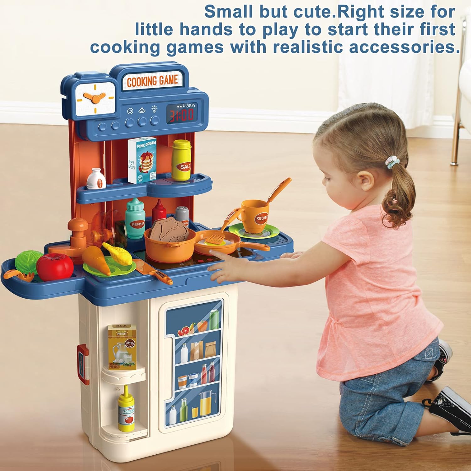 4 in 1 Kitchen Playset with 41pcs Realistic Cooking Accessories J9829
