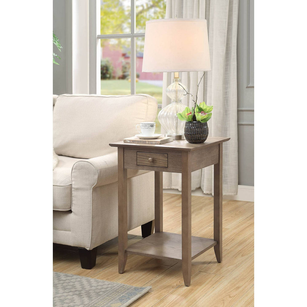 Driftwood End Table with Drawer/Shelf T3820