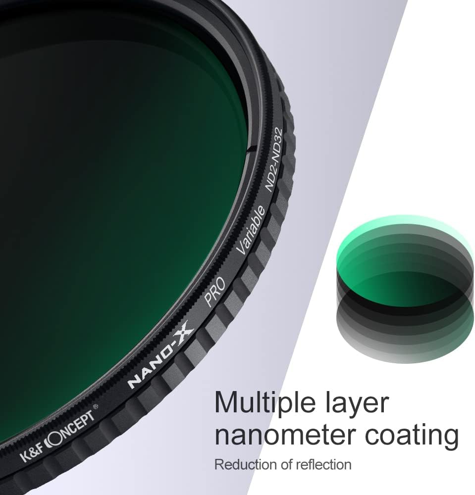 82mm Variable Neutral Density Filter ND2-ND32 with Cleaning Cloth F42149